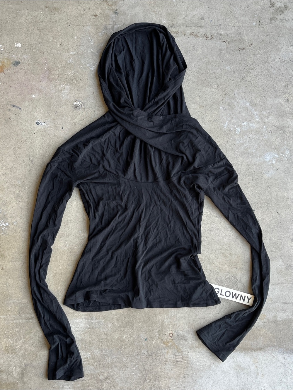 GLOWNY Little Waves Long-Sleeve Top Black
